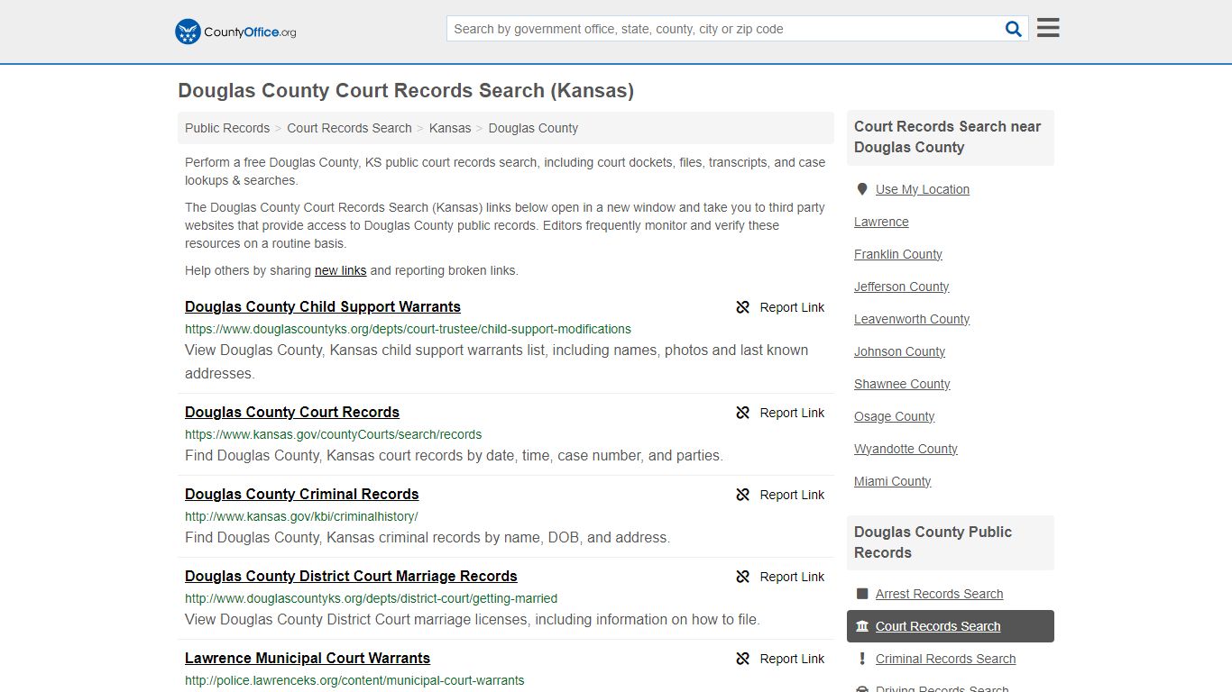 Douglas County Court Records Search (Kansas) - County Office